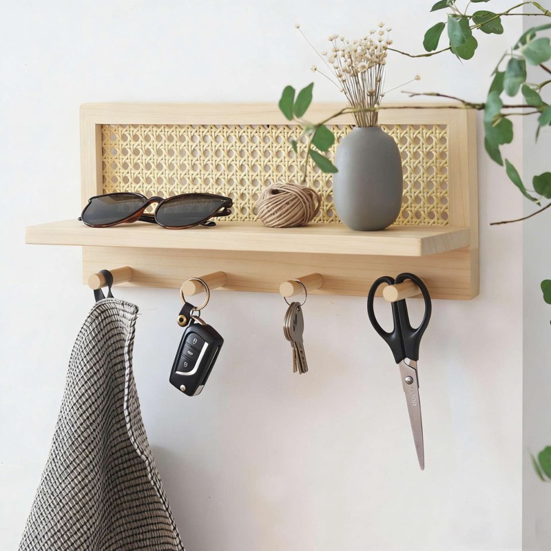 AT05-Woven Key Hook And Magazi - Magazine Holder Rack ulasan dan harga