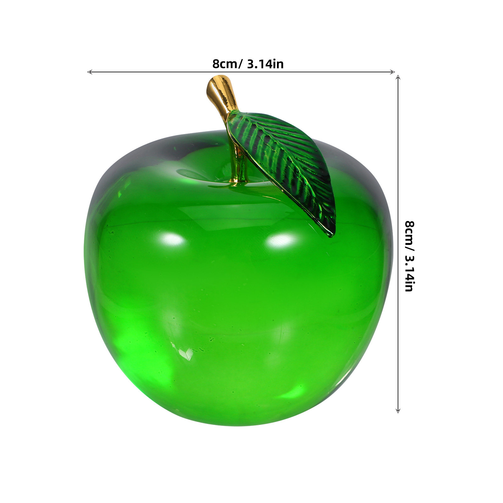 Apple Decoration Small Realist - Paper Weight Crystal ulasan dan harga