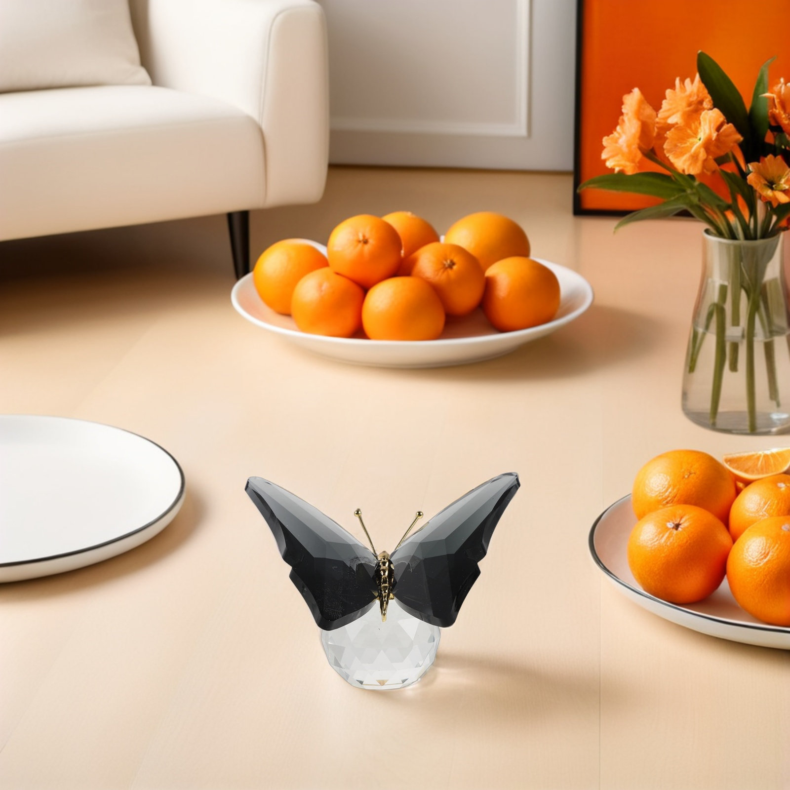 Glass Butterfly Paperweight Cr - Paper Weight Crystal ulasan dan harga
